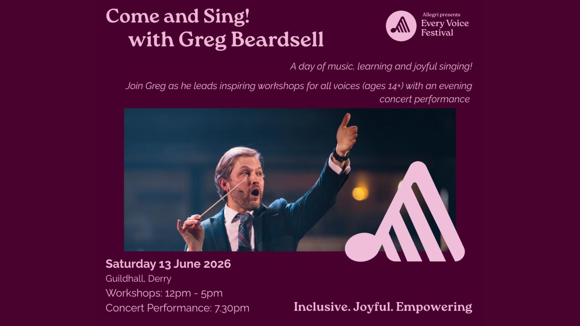 EVF Stand Up & Sing Gala Concert with Greg Beardsell - 13th June 2026 7.30pm