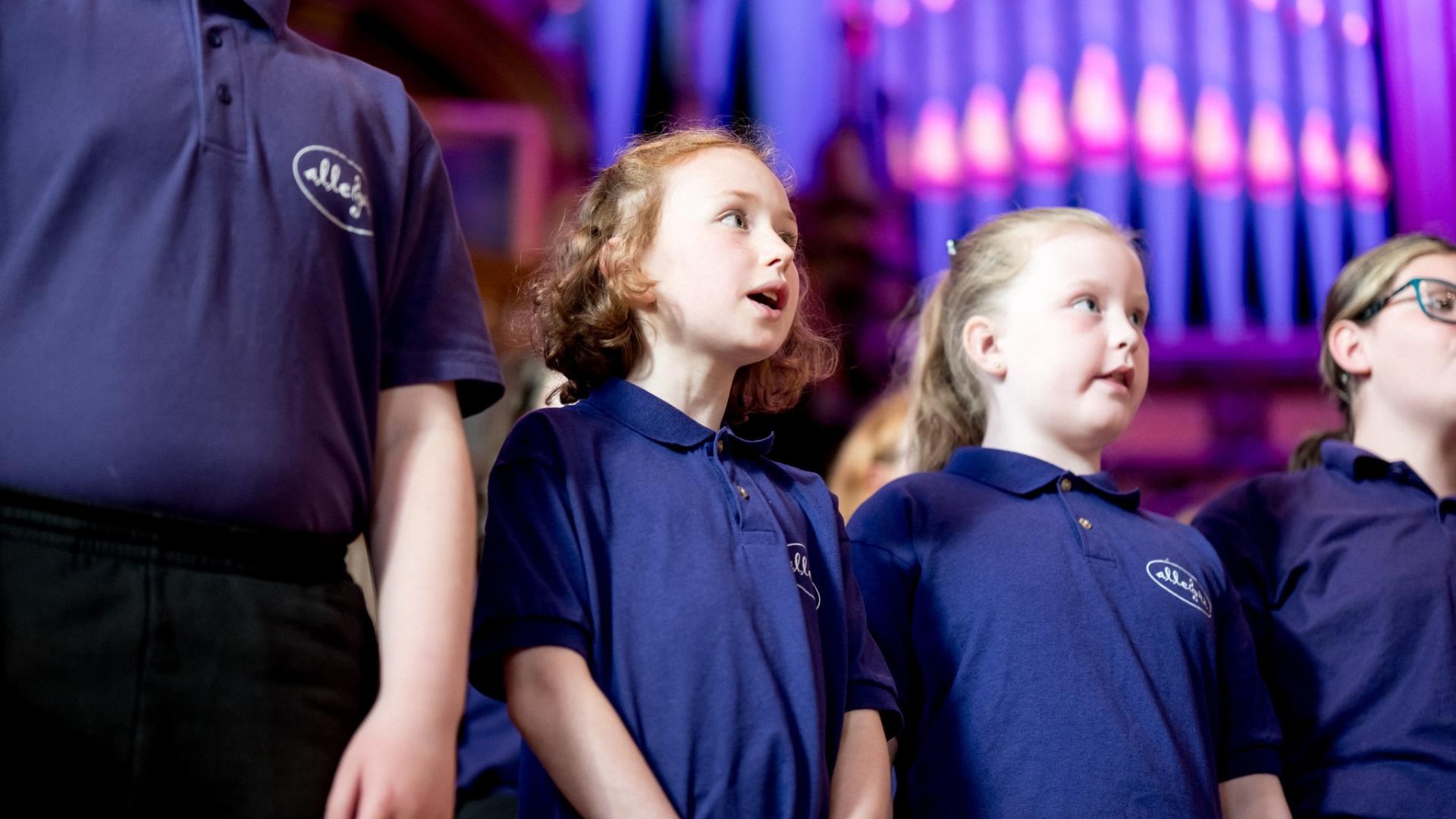 Some Allegri Junior singers performing at the Every Voice Festival