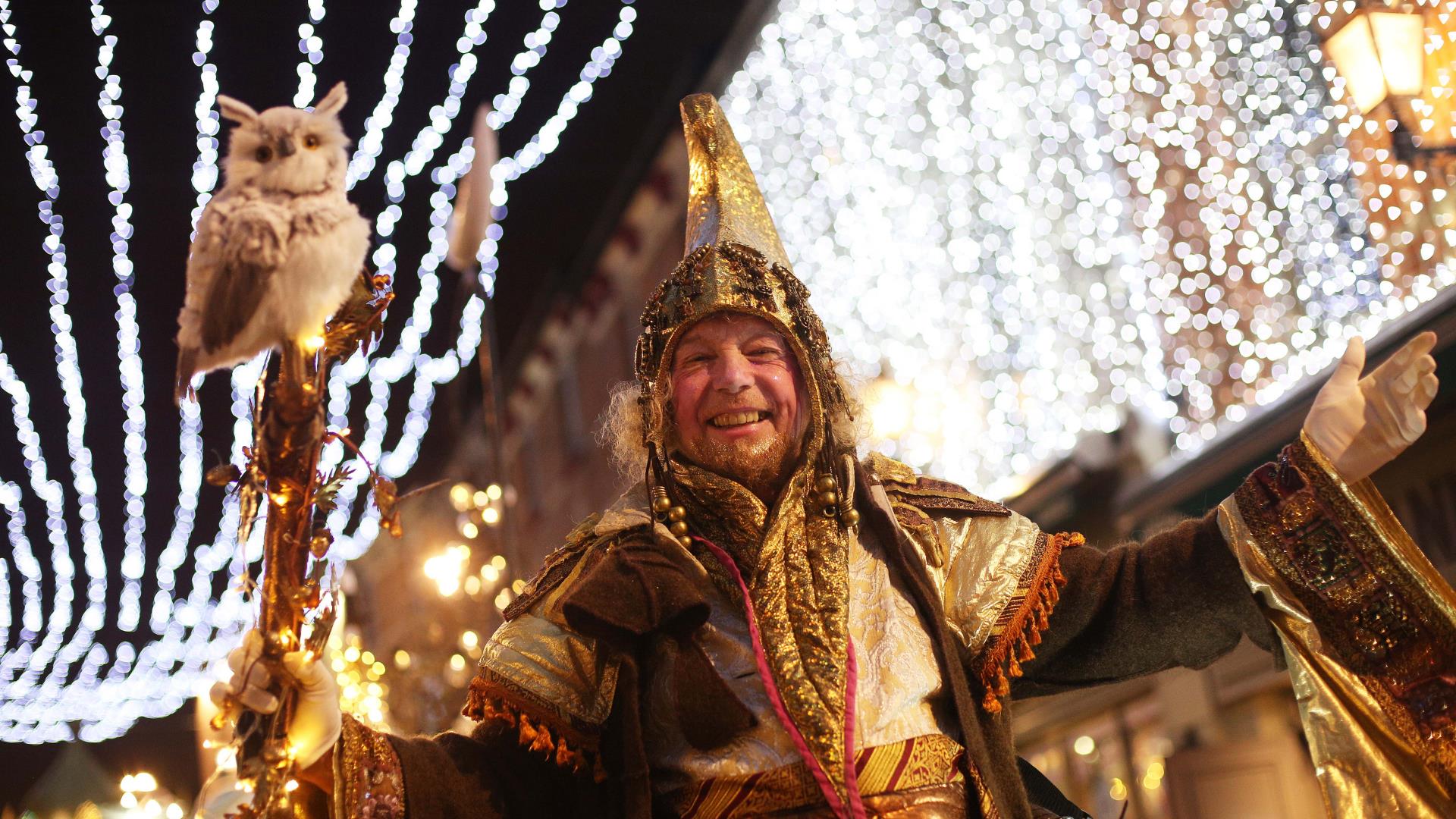 Christmas light switch on Shipquay Street Derry