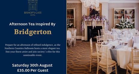 Image shows details of our event Afternoon Tea Inspire By Bridgerton