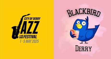 Jazz Festival and Blackbird logos. Details in description.