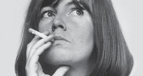 Edna O'Brien smoking a cigarette