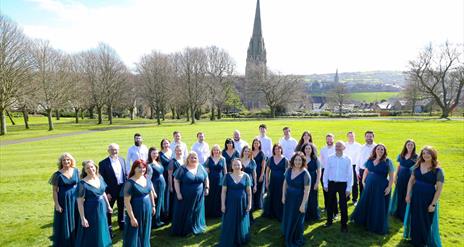 Codetta Choir with St Eugene's Cathedral in the background.