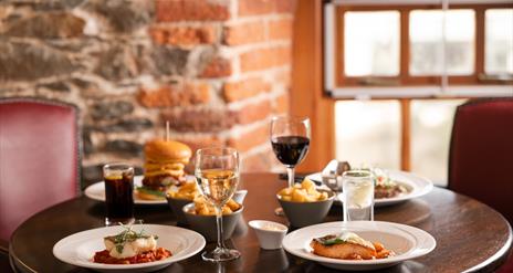Food on Table at The Coach House