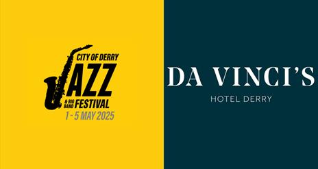 The Da Vinci's Hotel and Jazz Festival logos. Details in description.