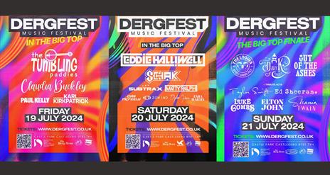 The DergFest lineup.