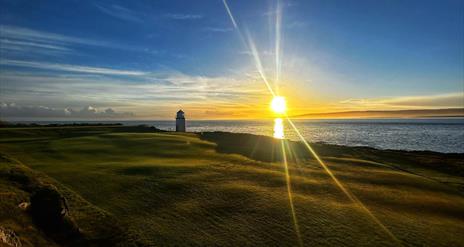 The horizon of Greencastle Golf Club, County Donegal.