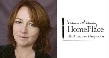 Eimear McBride and the Seamus Heaney HomePlace logo.