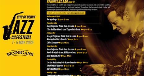 Jazz Hub at Bennigans Bar during the 2025 City of Derry Jazz Festival