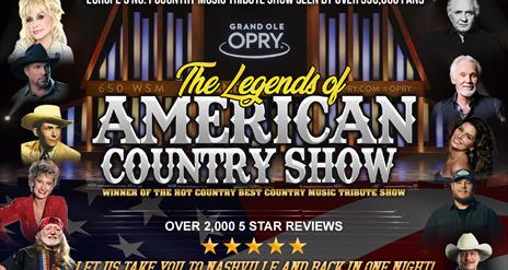post for the event featuring pictures of country music stars around the side.