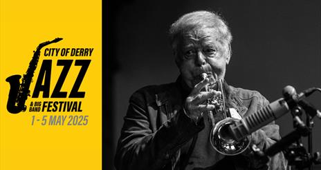 Promotional image of musician playing ahead of the upcoming 'The Live Launch' Classic Jazz at the Guildhall event