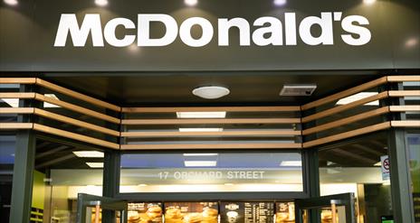 The entrance to McDonald's Restaurant at Foyleside Shopping Centre.