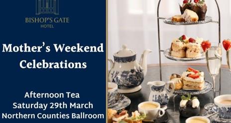 Tea and cake arrangement for an afternoon tea.