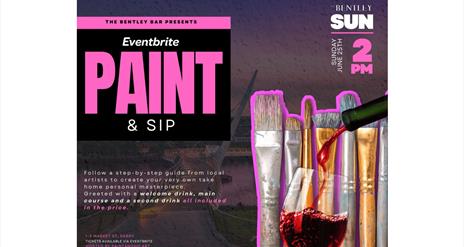 Paint & Sip Party at the Bentley Bar!
Sunday 25th June at 2pm