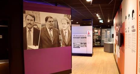 Interior of the new Peacemakers Museum located within the Gasyard in the Bogside area of Derry.