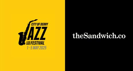 The Sandwich Co and Jazz Festival logos. Details in description.