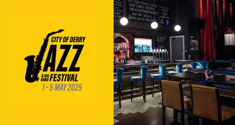 Jazz Festival logo and Silver Street interior.