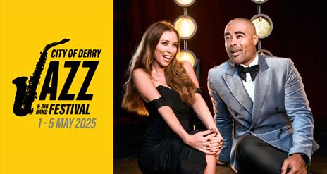 Promotional image of Una Healy and Luke Thomas for their upcoming performance at the City of Derry Jazz Festival 2025