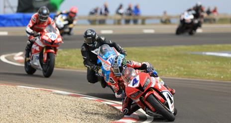 Motorcyclists on racecourse