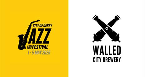 The Jazz Festival and Walled City Brewery logos. Details in description.