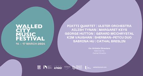 Promotional image for the Walled City Music Festival, listing out the featured acts.