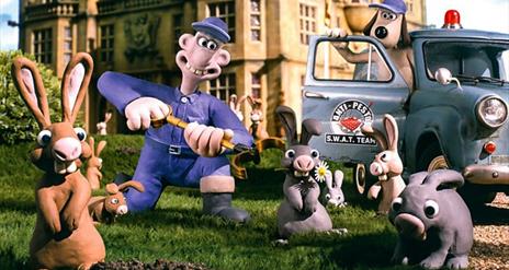 Wallace capturing rabbits