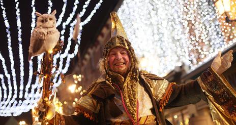 Christmas light switch on Shipquay Street Derry