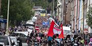 The Annual Foyle Cup Parade making its way to the city centre in 2023.