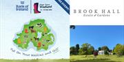 BOIOFW Map Graphic with a photo of Brook Hall and their Logo