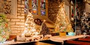 Image of some locally made Christmas Trees as part of the Christmas Festival at St. Columb's Cathedral