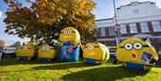 Hay Bales made to look like Minions