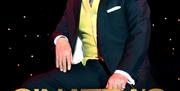 Promotional poster for 'Sinatra's Greatest Hits,' performed by Stephen Triffitt, West End's Rat Pack star, presented by Pat Egan. The poster features