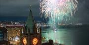 fireworks at the halloween festival