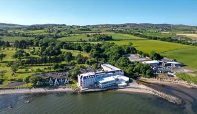Aerial shot of Redcastle Hotel