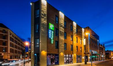 Exterior view of the Holiday Inn Express.