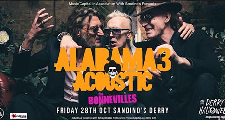 Promotional poster for the Alabama 3 Acoustic event.
