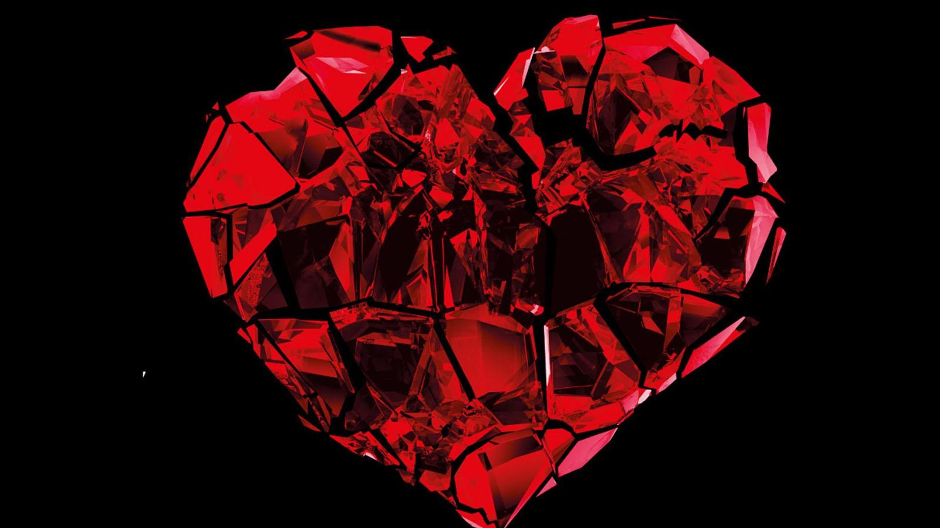 A red Crystalised heart