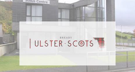 The logo and exterior of the Bready and District Ulster Scots Development Association.