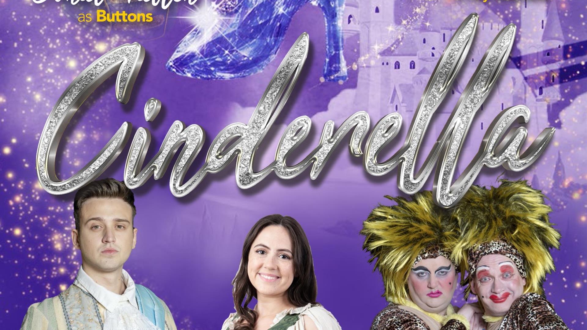 Poster advertising 2022 Panto - Cinderella which is running from 1st December until 2nd January
