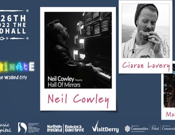 Promotional image for the 'Neil Cowley - Ciaran Lavery - Maria Kelly' event.