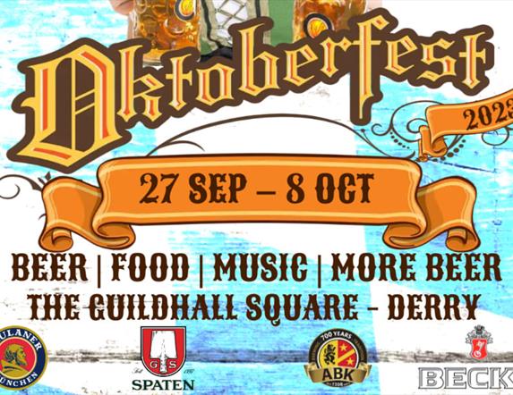 Logo for the upcoming 'Derry Oktoberfest' event.