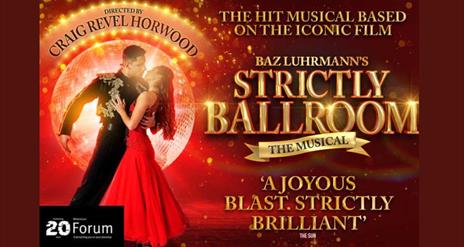 Promotional image for the 'Strictly Ballroom' event, taking place at the Millennium Forum in Derry-Londonderry.