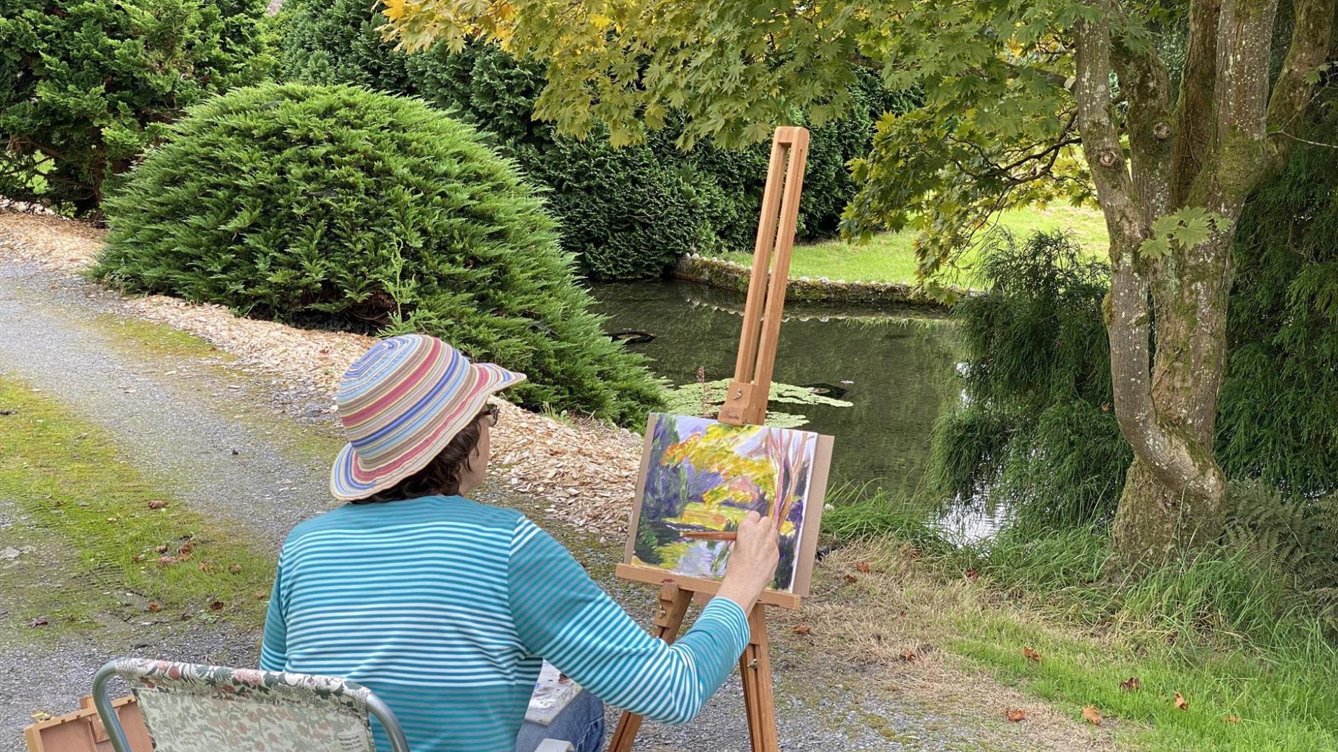 artist painting outdoor scene