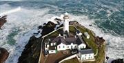 aerial shot of fanad lighthouse