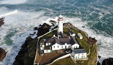 aerial shot of fanad lighthouse