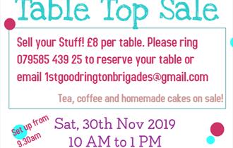 Table Top Sale Fundraiser Event