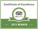 TripAdvisor Certificate of Excellence