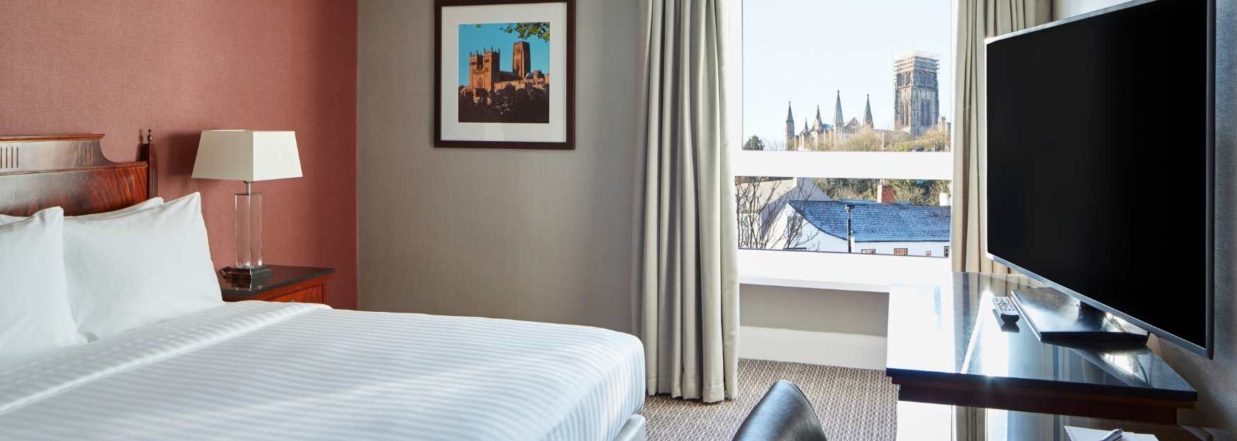 A double bedroom at the Marriot in Durham