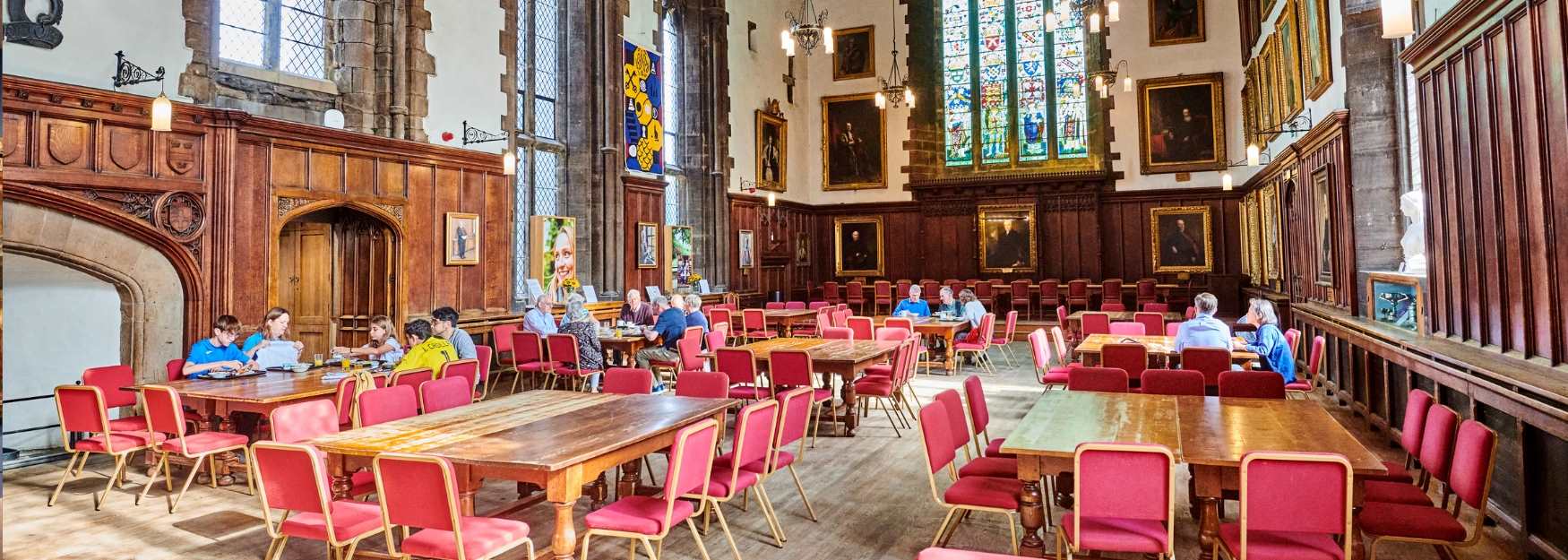 Students working in a room at Durham Uni