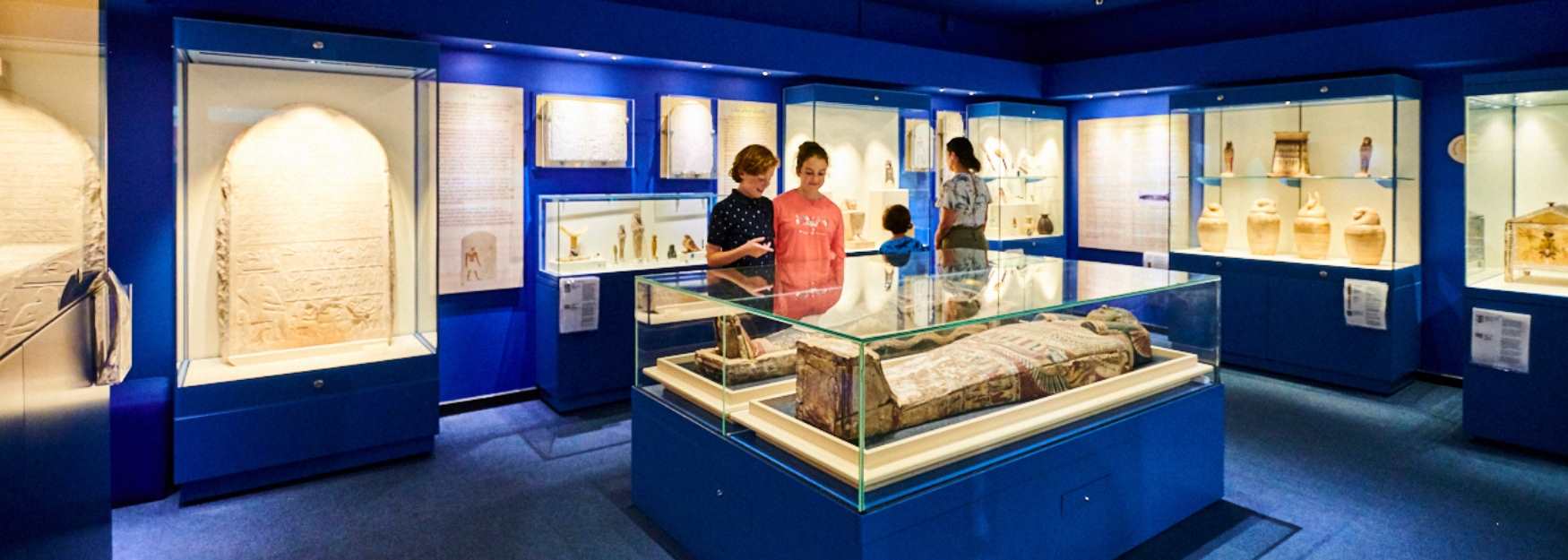 Children looking at an exhibition at the Oriental Museum